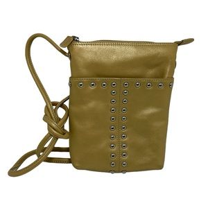 ili New York Purse Bag Crossbody Genuine Leather Studded